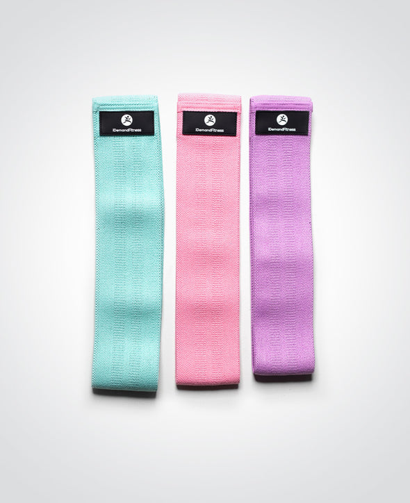 Fabric Resistance Bands (3 Pastel Colors)