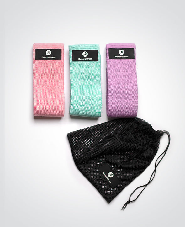 Fabric Resistance Bands (3 Pastel Colors)